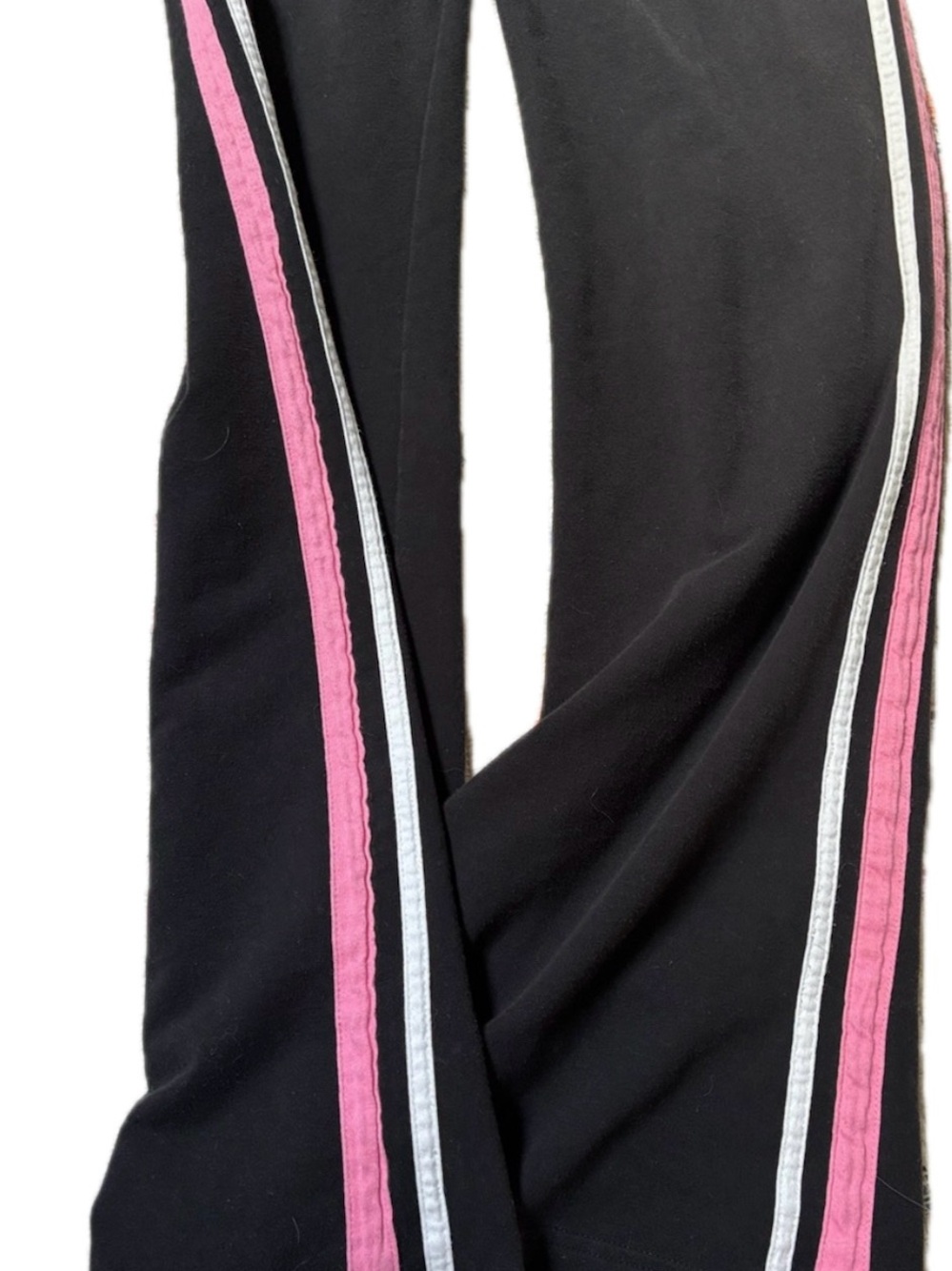 Harley-Davidson Black Wide Leg Pants with White Side Stripe